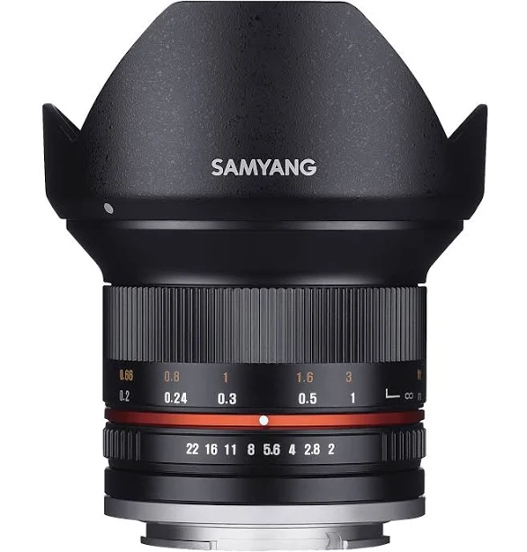 Samyang SY12M-E-BK 12mm F2.0 Ultra Wide Angle Lens for Sony E Cameras, Black